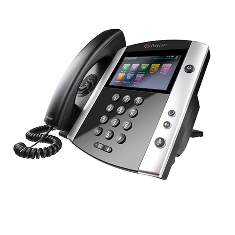 Téléphone IP Polycom VVX 601 Reconditionné Certifié - Compatible Skype For Business, SIP - 16 Lignes, 2 Ports Gigabit