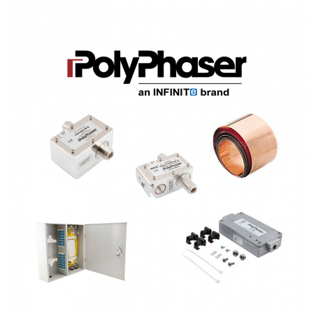 PolyPhaser  Protectores contra sobretensiones de RF para: radioaficionado / backhaul / celular / GPS / LMR / VHF / Rail / WIFI