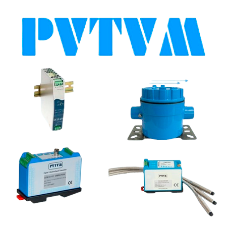PVTVM: Transmisores, sensores y Switch de vibración, condiciones de monitoreo de vibración.