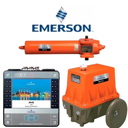 Emerson: Actuadores, control de fluidos, monitores y sistemas de control y medición.