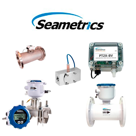 Seametrics: Medidores de flujo electromagnéticos y mecánicos: magmeters, turbina, chorro múltiple, chorro único y paddlewheel.