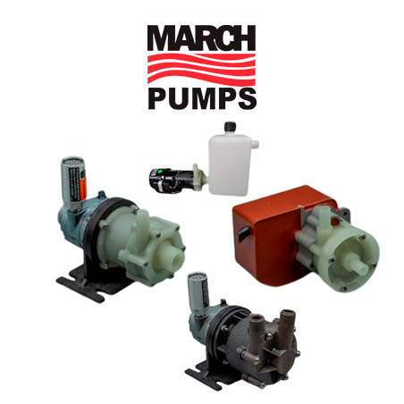 March Pumps: Bombas Centrífugas, Diafragma, Sumergibles, Peristálticas, Bombas de motor neumático,  Bombas sumergibles