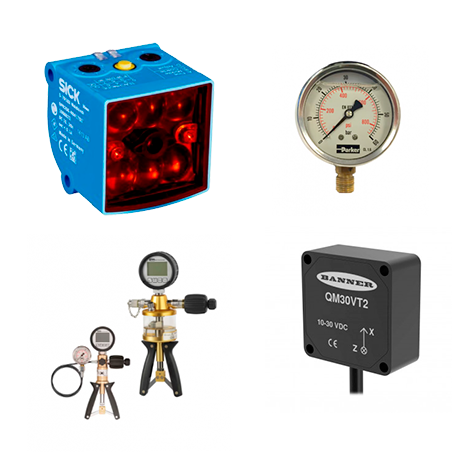 Sensores: Proximidad, Temperatura, Presión, Nivel, Vibración, Visión, Torque.