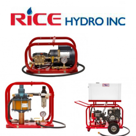 RICE-HYDRO: Bombas de prueba hidrostática de diafragma, Bombas de prueba hidrostática neumática 