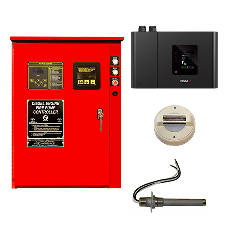 Equipos & Accesorios Contra Incendio: Detección de humo, Extinción de llamas, control de gases.